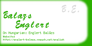 balazs englert business card